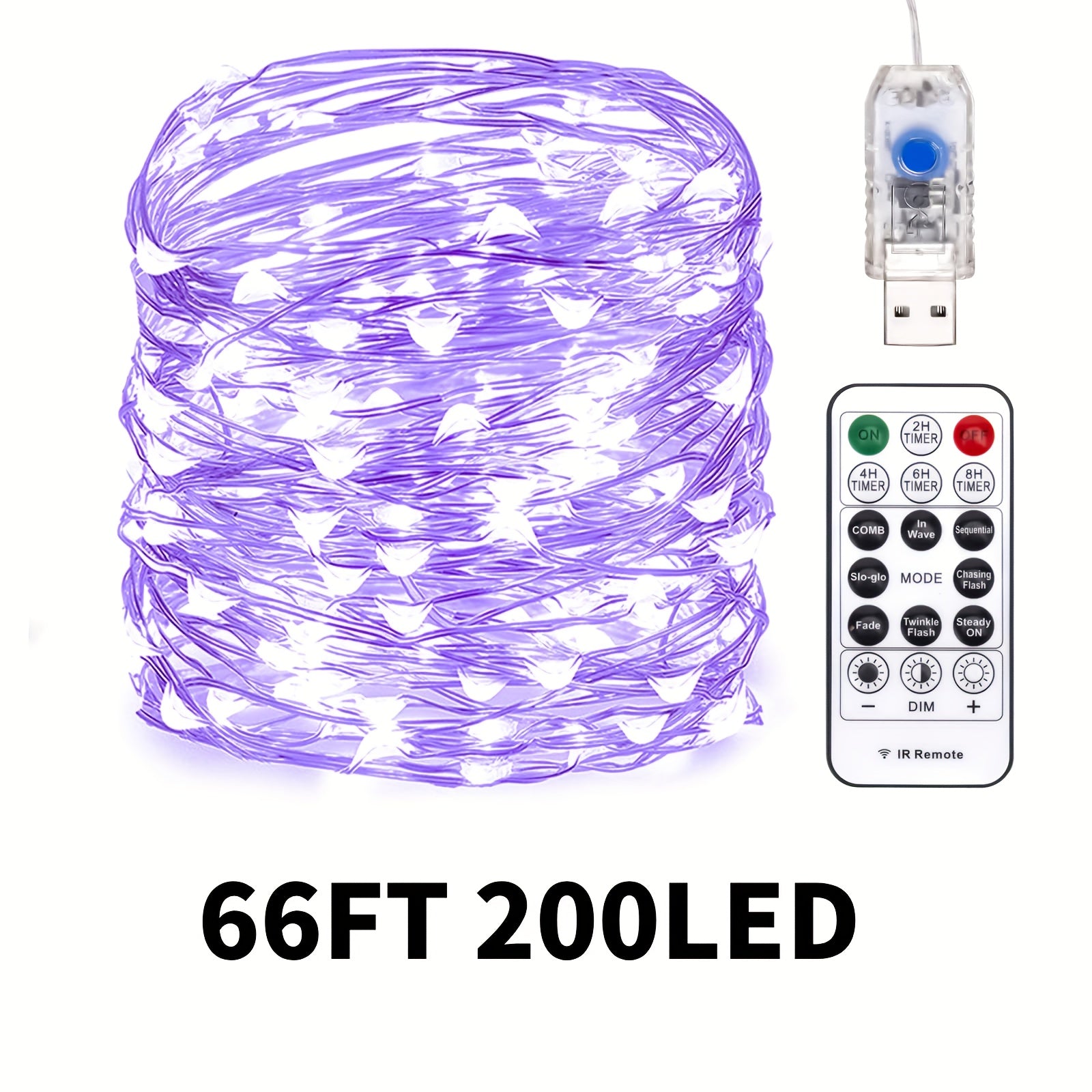 33/66ft Fairy Lights 100/200 LED USB Twinkle String Lights Waterproof for Mother's Day