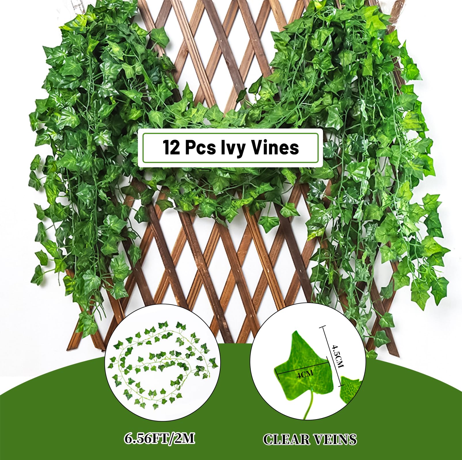 12Pack Artificial Ivy Leaves
