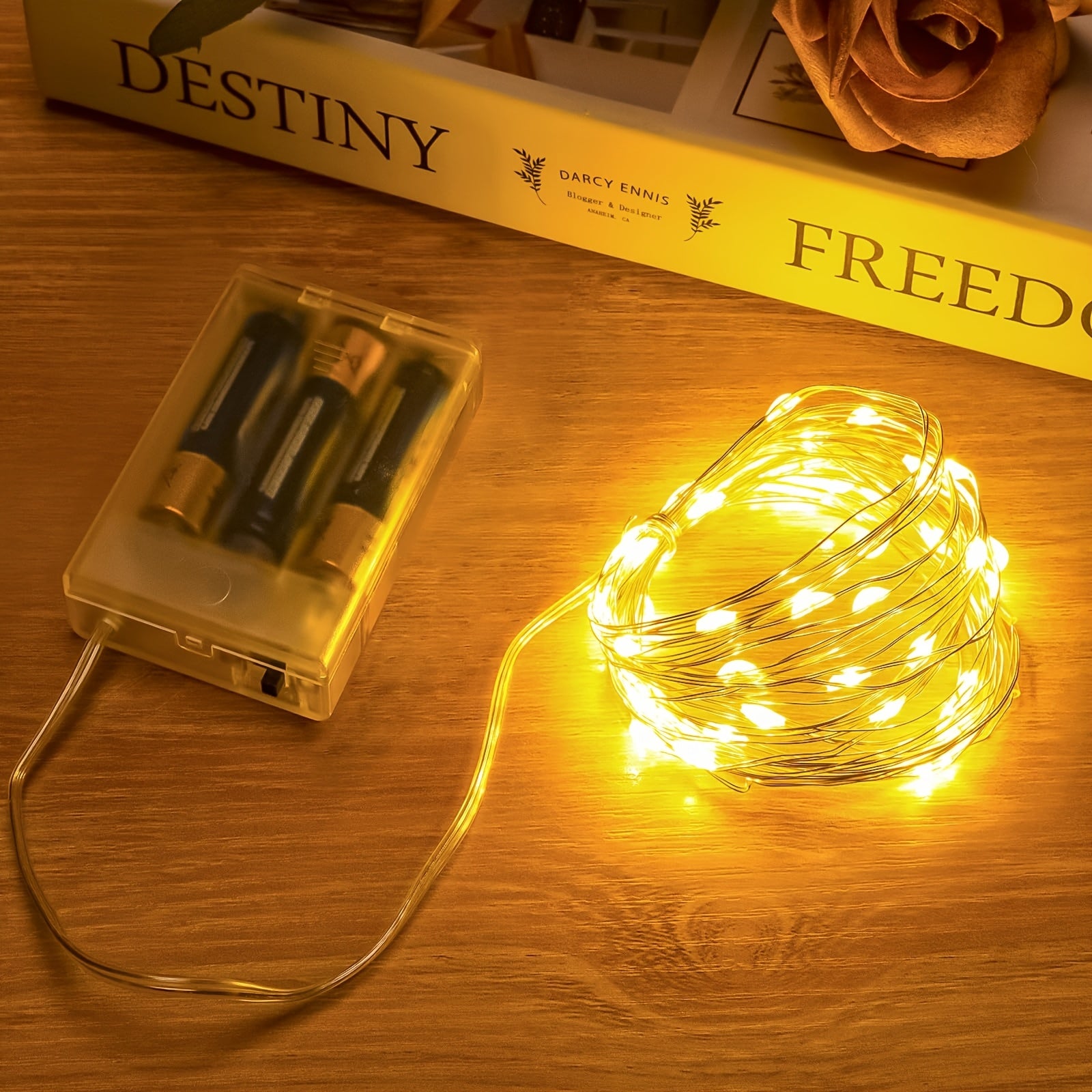 Fairy Lights Battery Operated 1 Pack 16FT 50 Led Mini Battery Powered String Lights