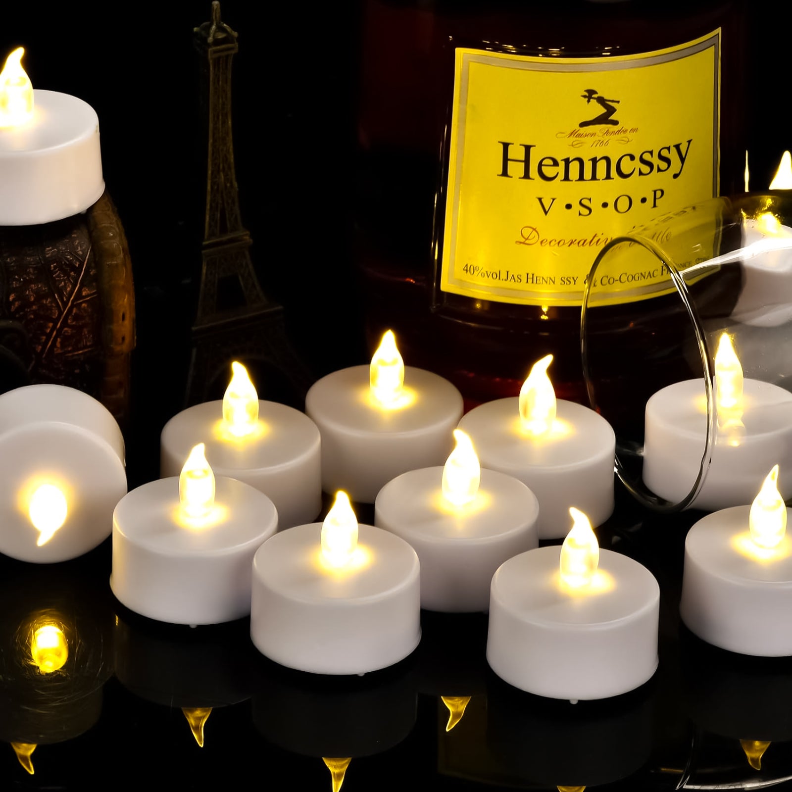 30-Pack Flameless LED Tea Lights Candles Battery Operated for Votive, Aniversary
