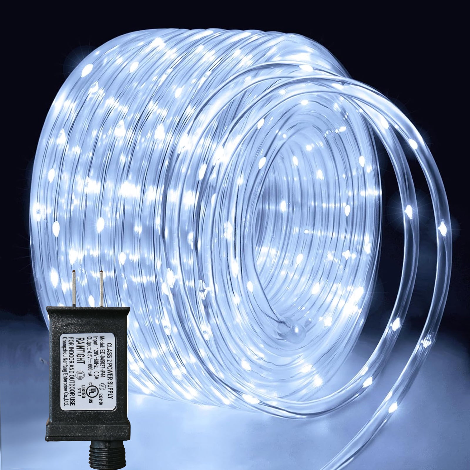 Rope Lights Outdoor, 66FT 200 LED Rope Lights with Waterproof 8 Modes for Outside Garden
