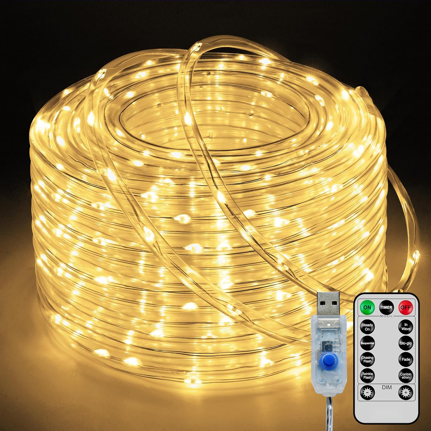 39FT Rope Lights Outdoor