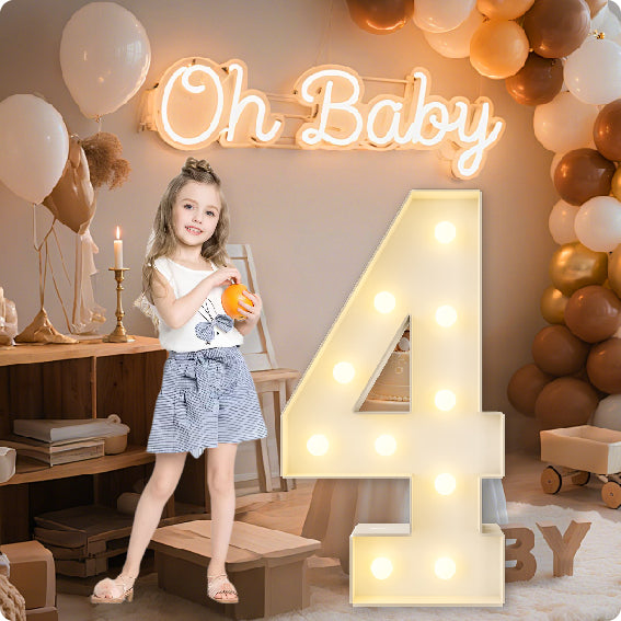 HXWEIYE Big Light Up Letters A,3FT Large Marquee Letters with lights, Mosaic Balloon Frame, Giant Baby Letter for baby shower Birthday Graduation Engagement Party Wedding Christmas Decor (Warm White)