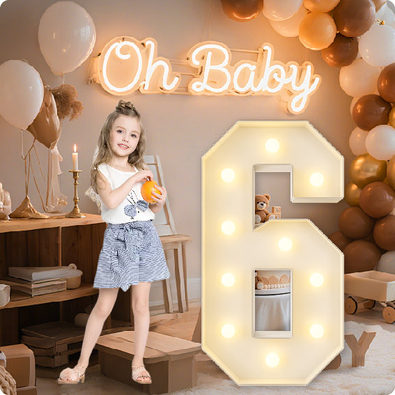 HXWEIYE Big Light Up Letters A,3FT Large Marquee Letters with lights, Mosaic Balloon Frame, Giant Baby Letter for baby shower Birthday Graduation Engagement Party Wedding Christmas Decor (Warm White)
