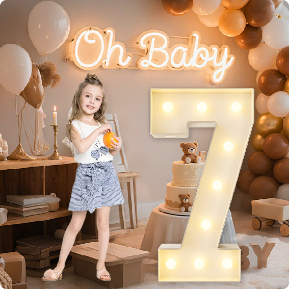 HXWEIYE Big Light Up Letters A,3FT Large Marquee Letters with lights, Mosaic Balloon Frame, Giant Baby Letter for baby shower Birthday Graduation Engagement Party Wedding Christmas Decor (Warm White)