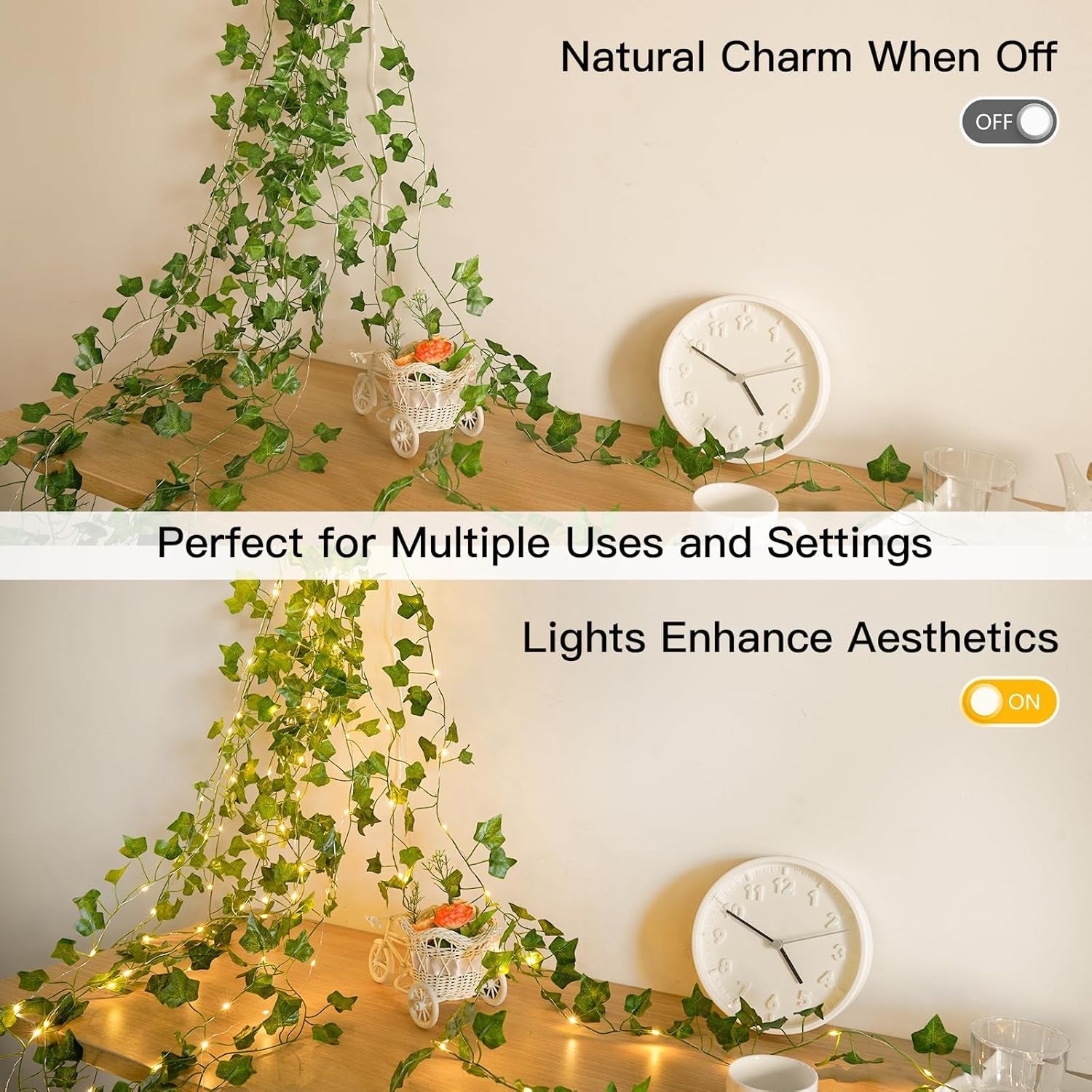 33Ft LED Ivy String Lights