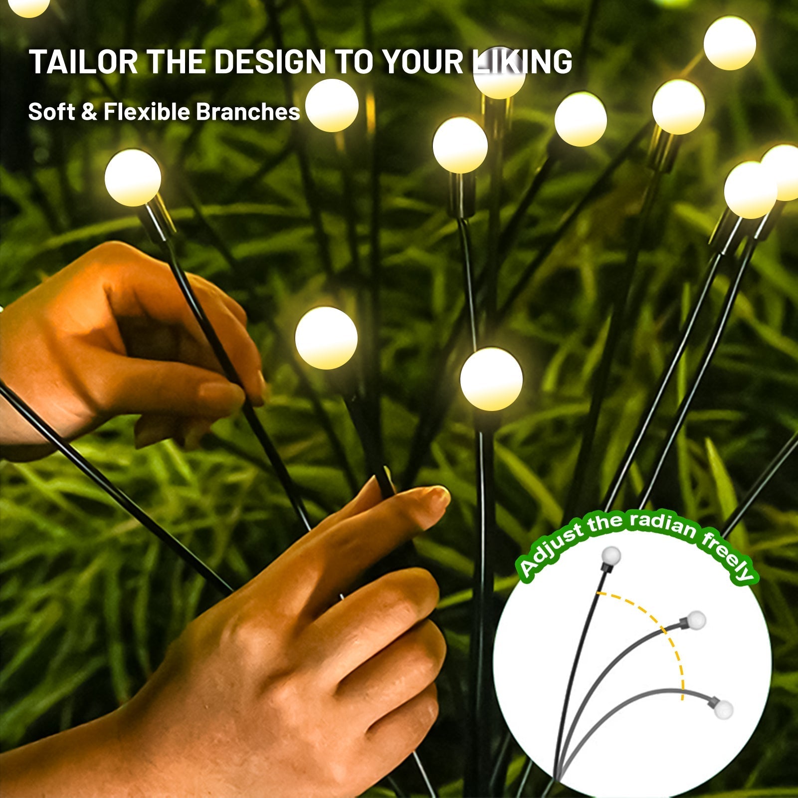 2 Pack Solar Garden Lights