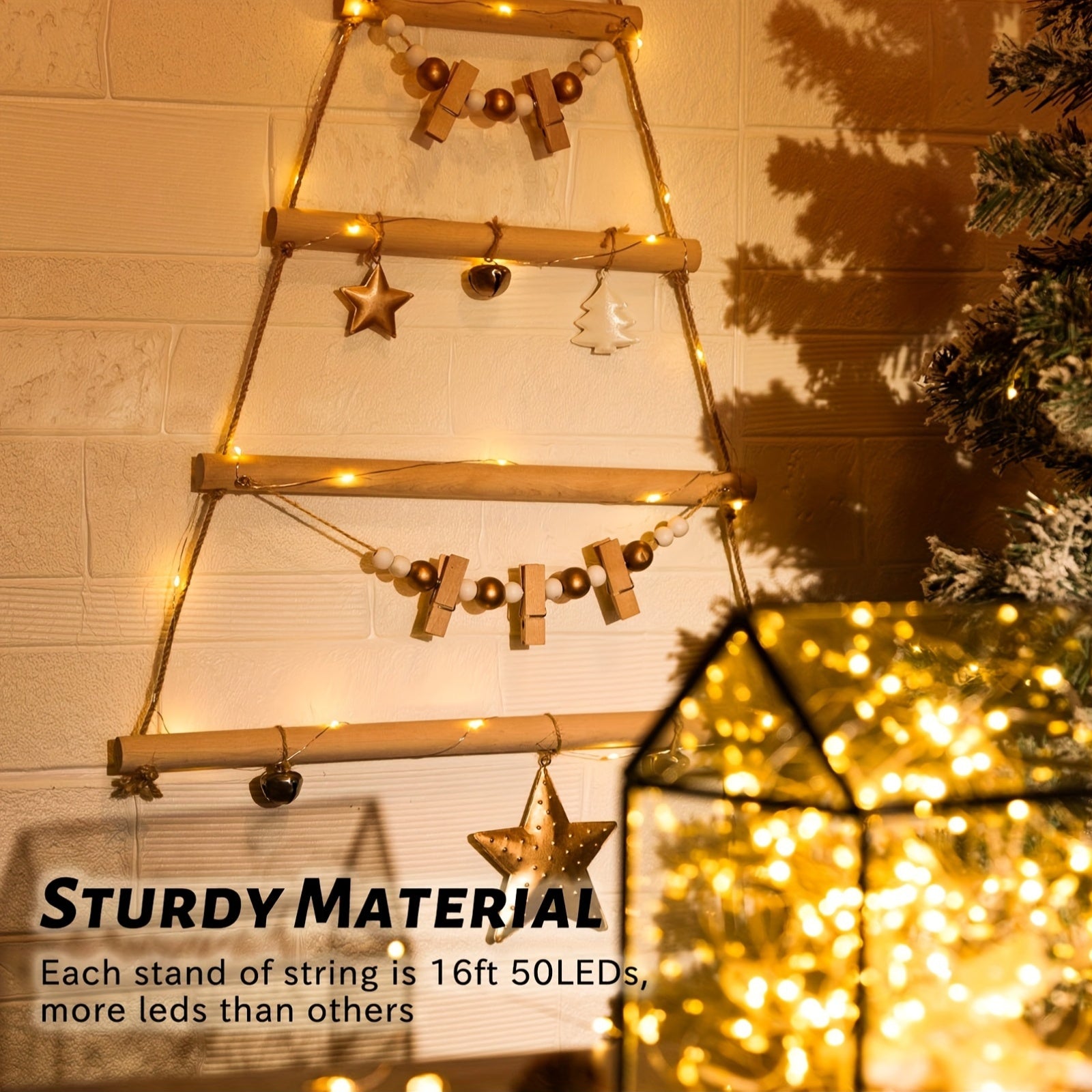Fairy Lights Battery Operated 1 Pack 16FT 50 Led Mini Battery Powered String Lights