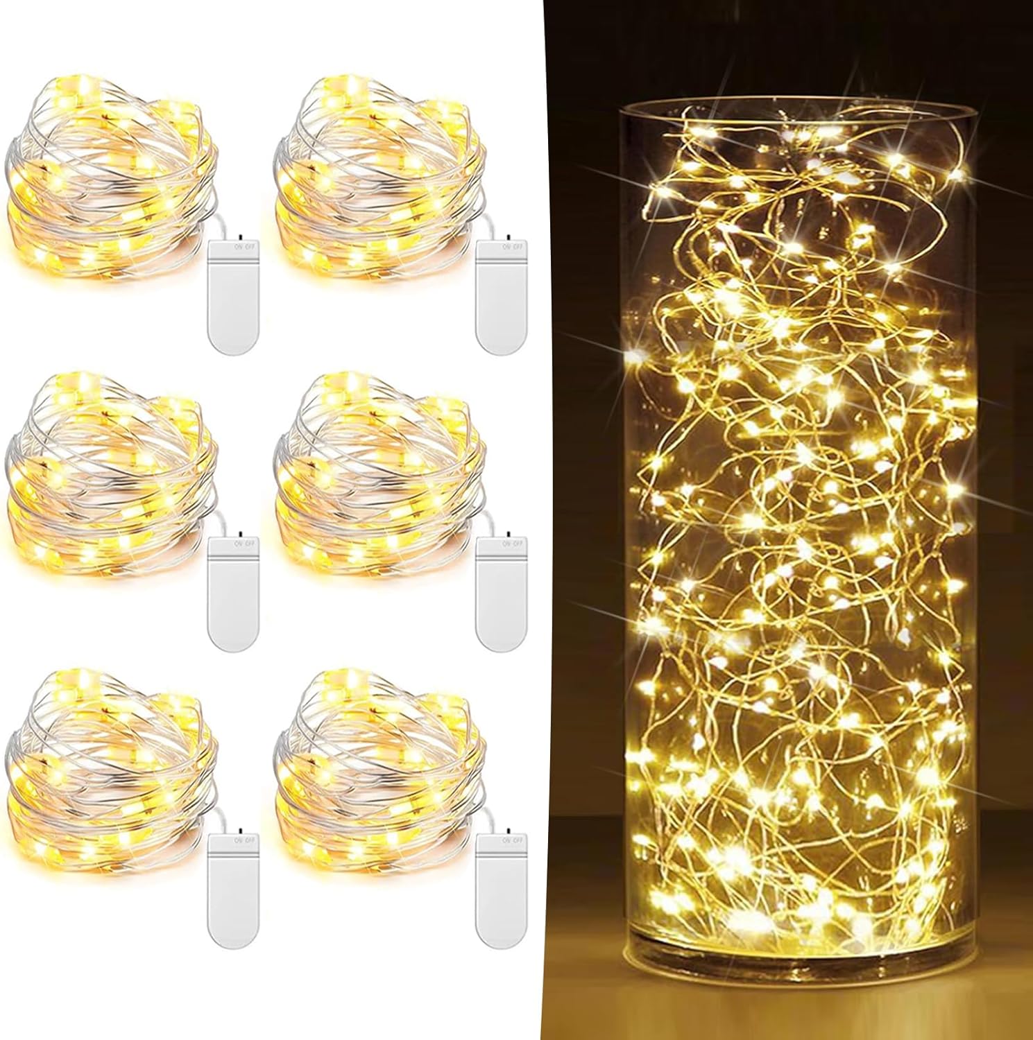 6 Pack LED Fairy Lights