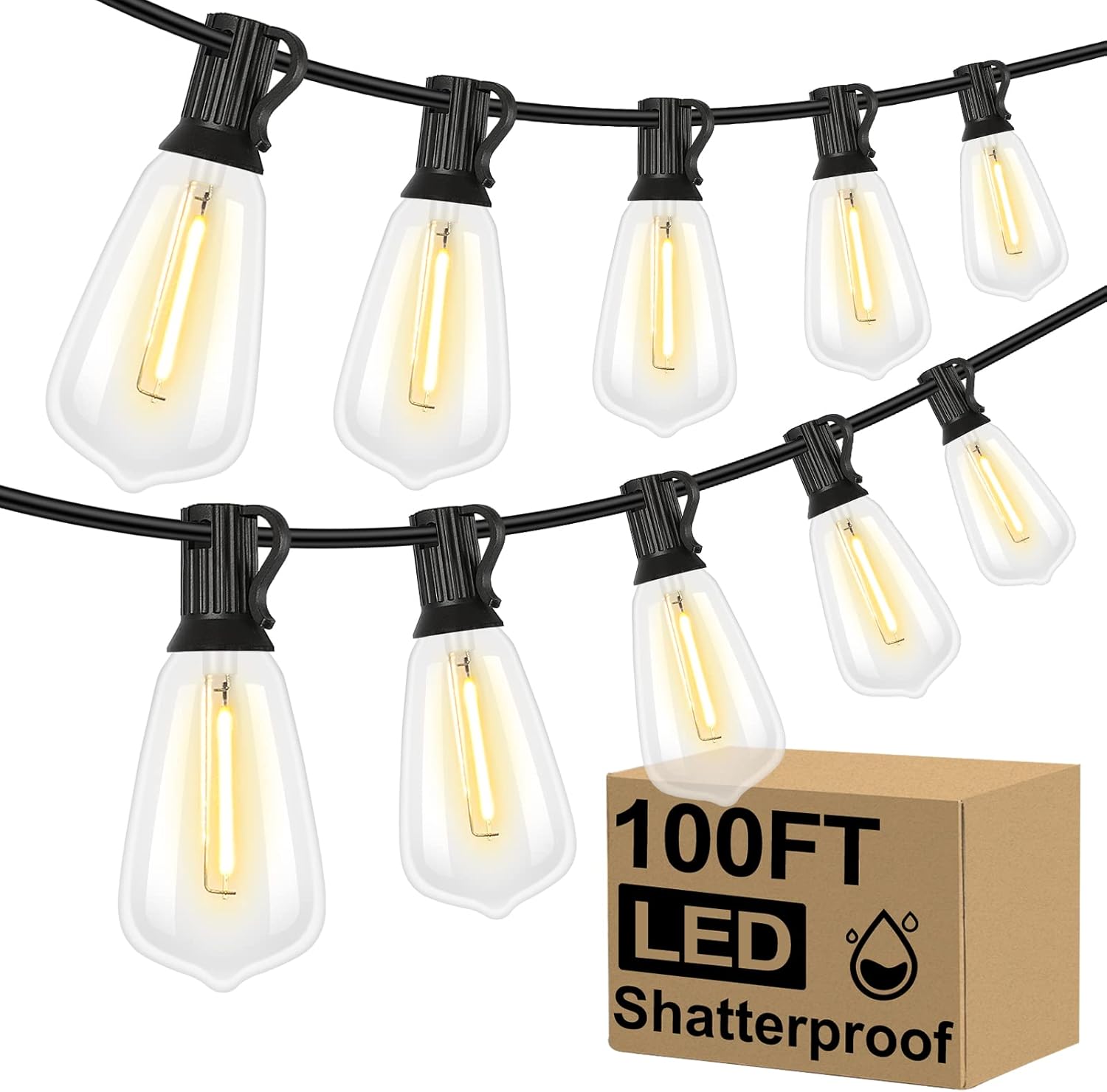 110FT LED Outdoor String Lights