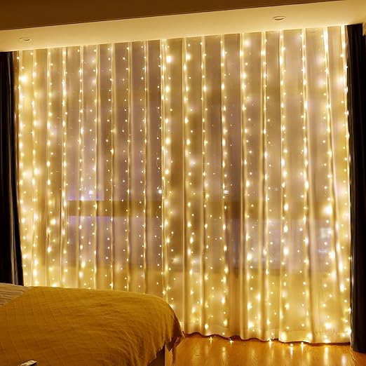 (2 Pack)Fairy Curtain Lights
