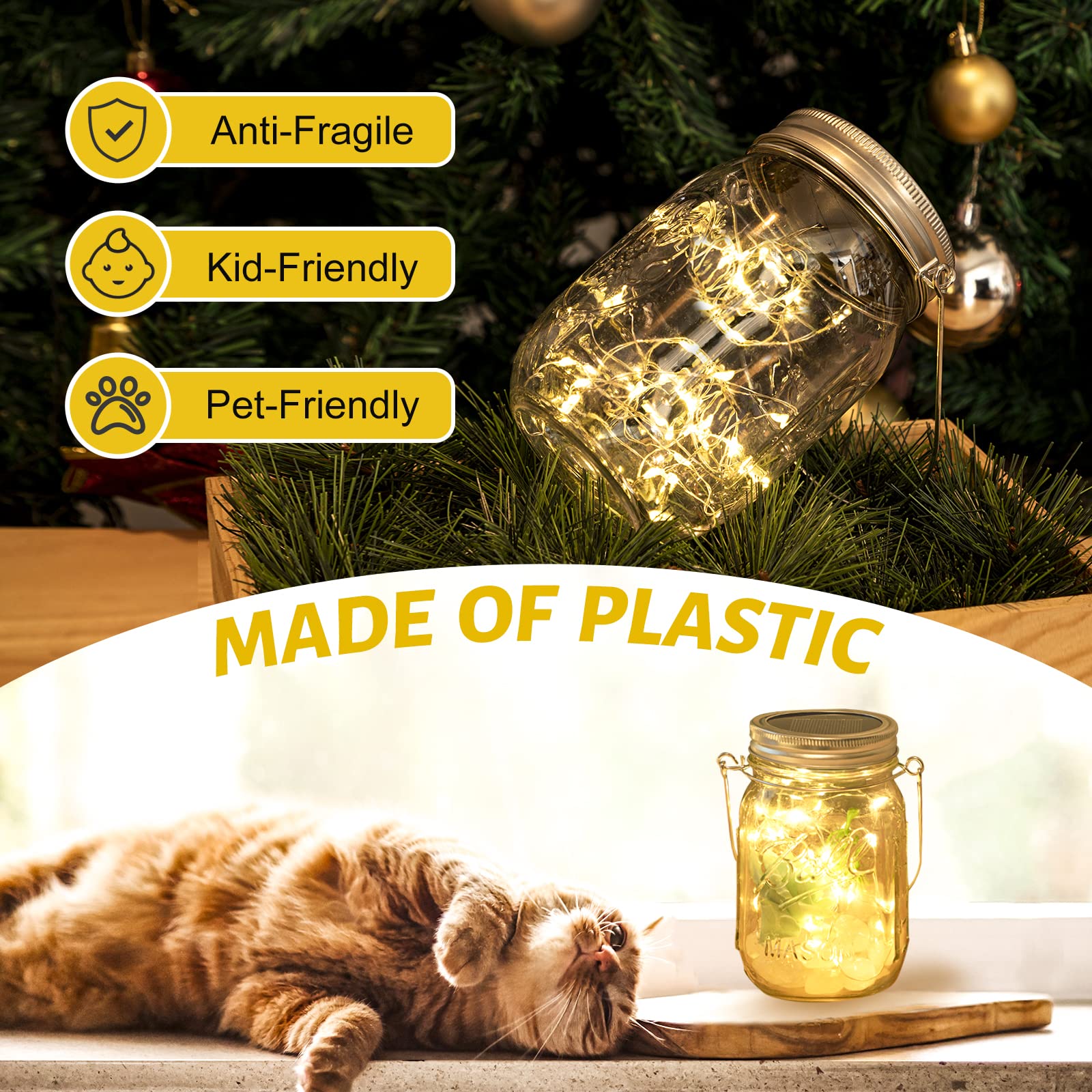 8 Pack Solar Mason Jar Lights