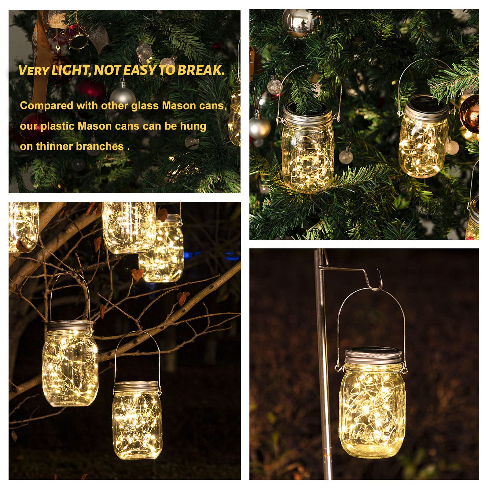 8 Pack Solar Mason Jar Lights