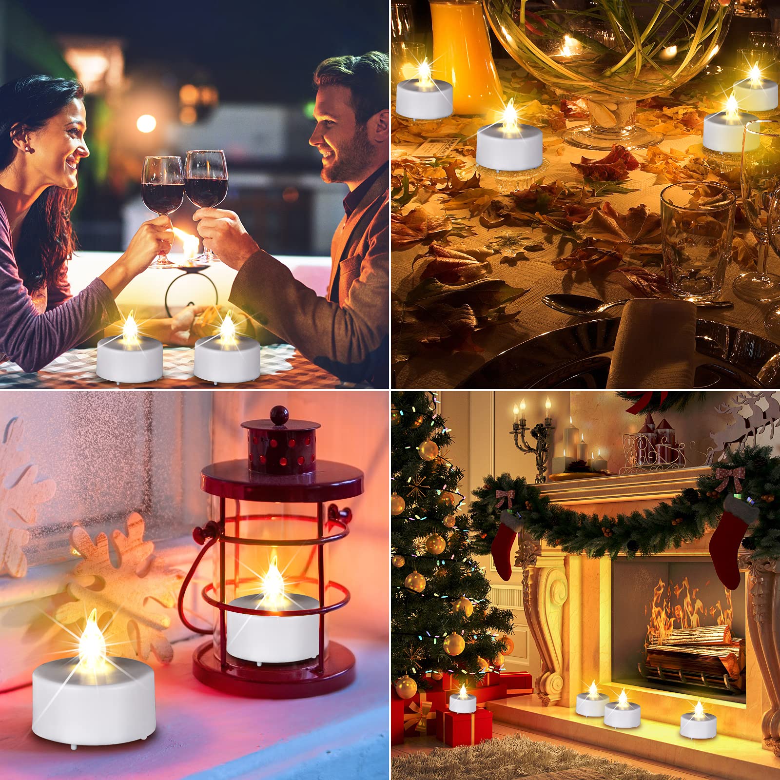 Multi-pack combination Battery Operated Tea Lights Candles Flickering Flameless LED Lights