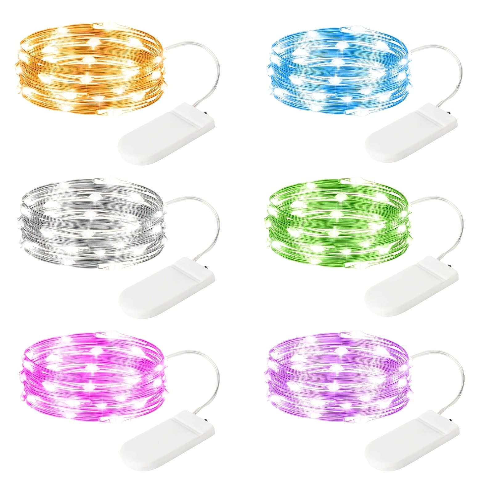 6/12/18 Pack 20LED 7Ft Fairy Lights Battery Operated String Lights