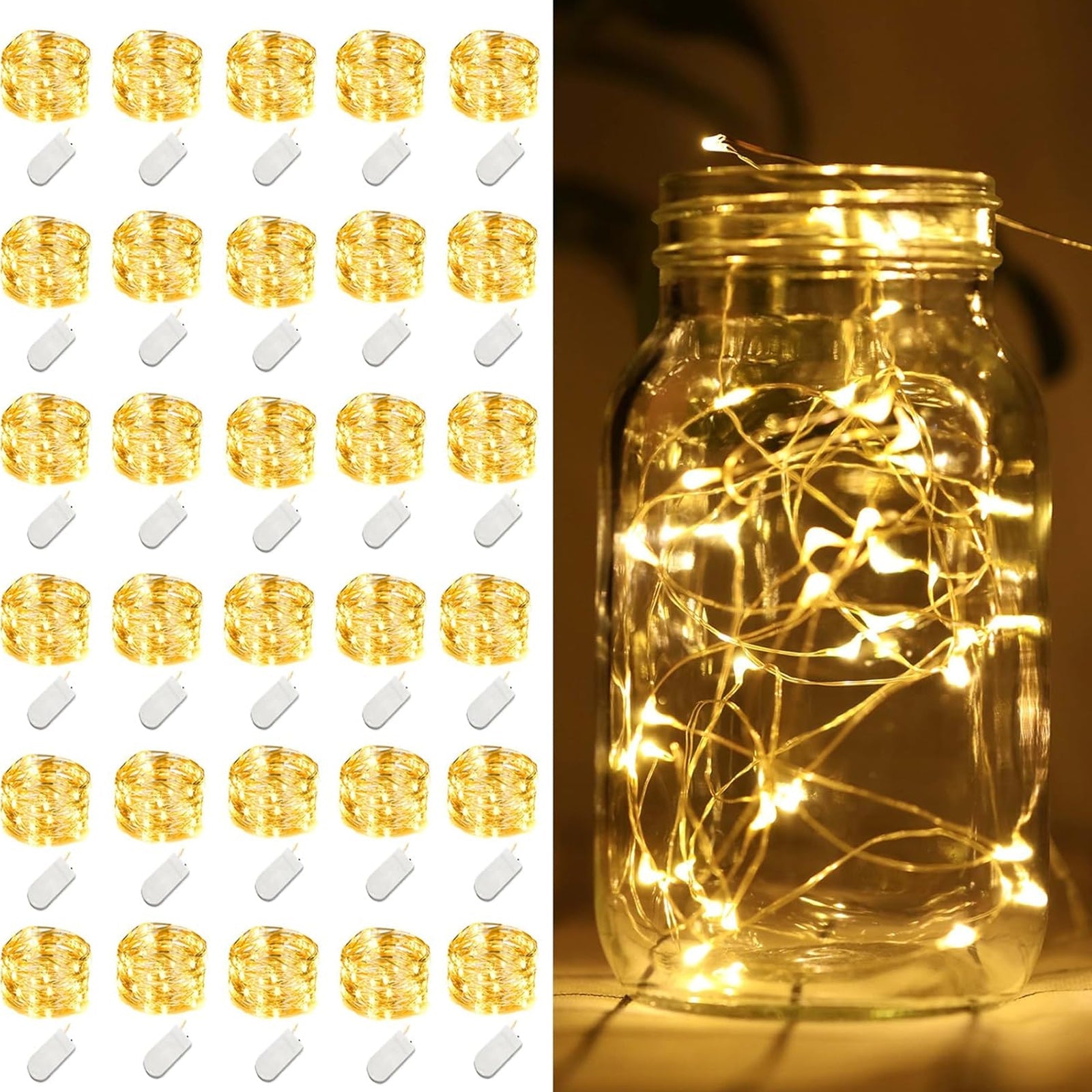 30 Pack 20LED 7Ft Fairy Lights Battery Operated String Lights