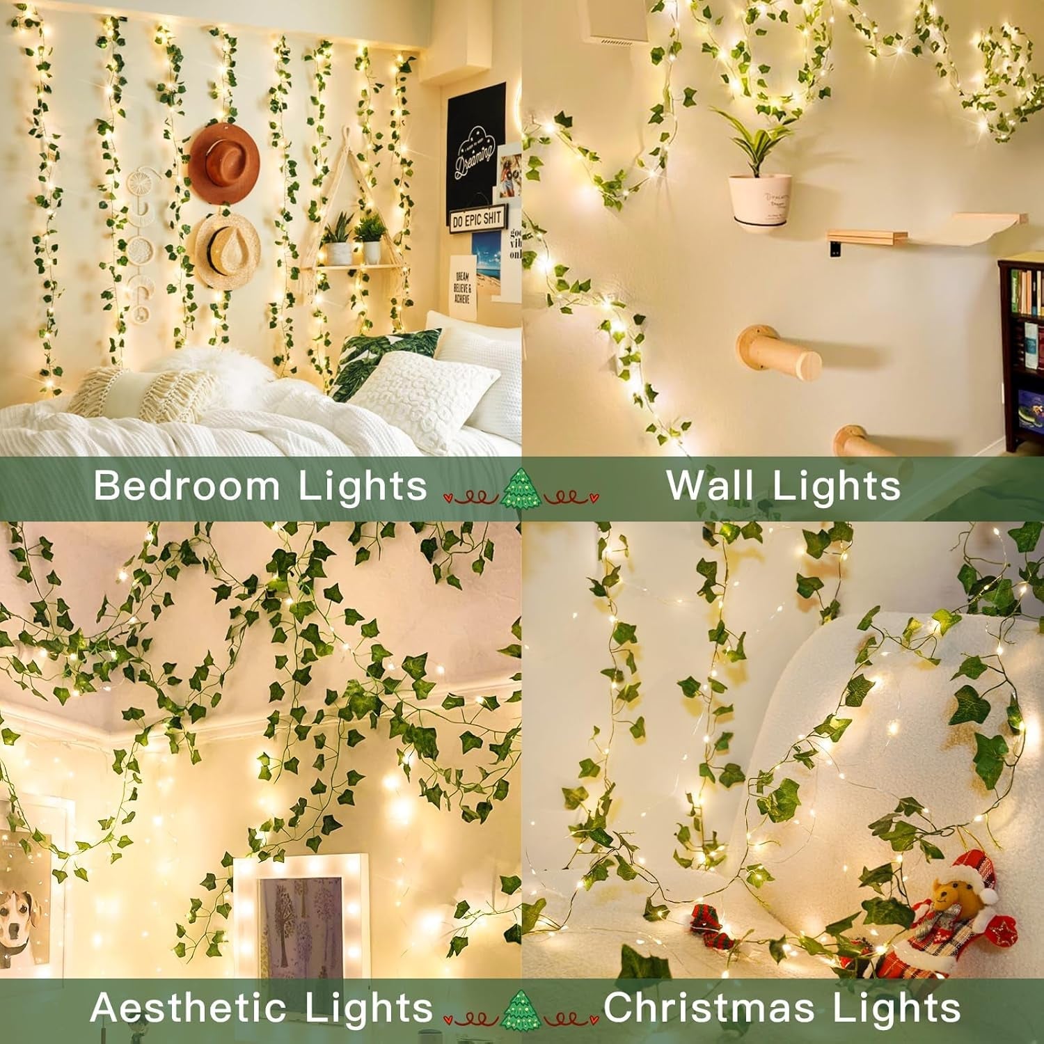 33Ft LED Ivy String Lights