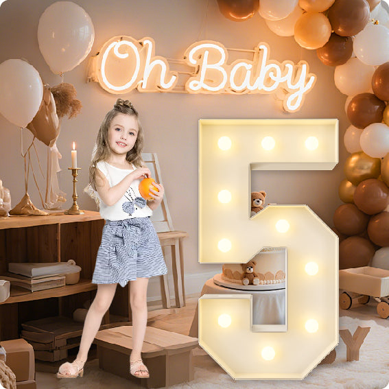 HXWEIYE Big Light Up Letters A，3FT Large Marquee Letters with lights, Mosaic Balloon Frame, Giant Baby Letter for baby shower Birthday Graduation Engagement Party Wedding Christmas Decor (Warm White)