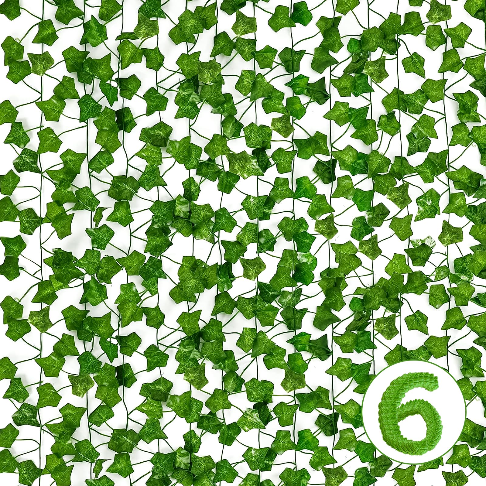 6Pack Artificial Ivy Leaves