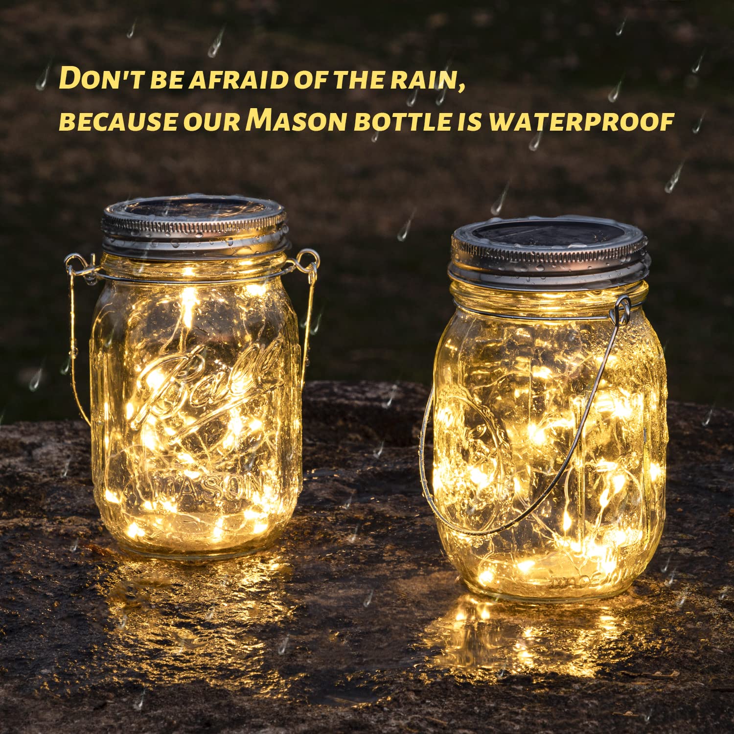 8 Pack Solar Mason Jar Lights