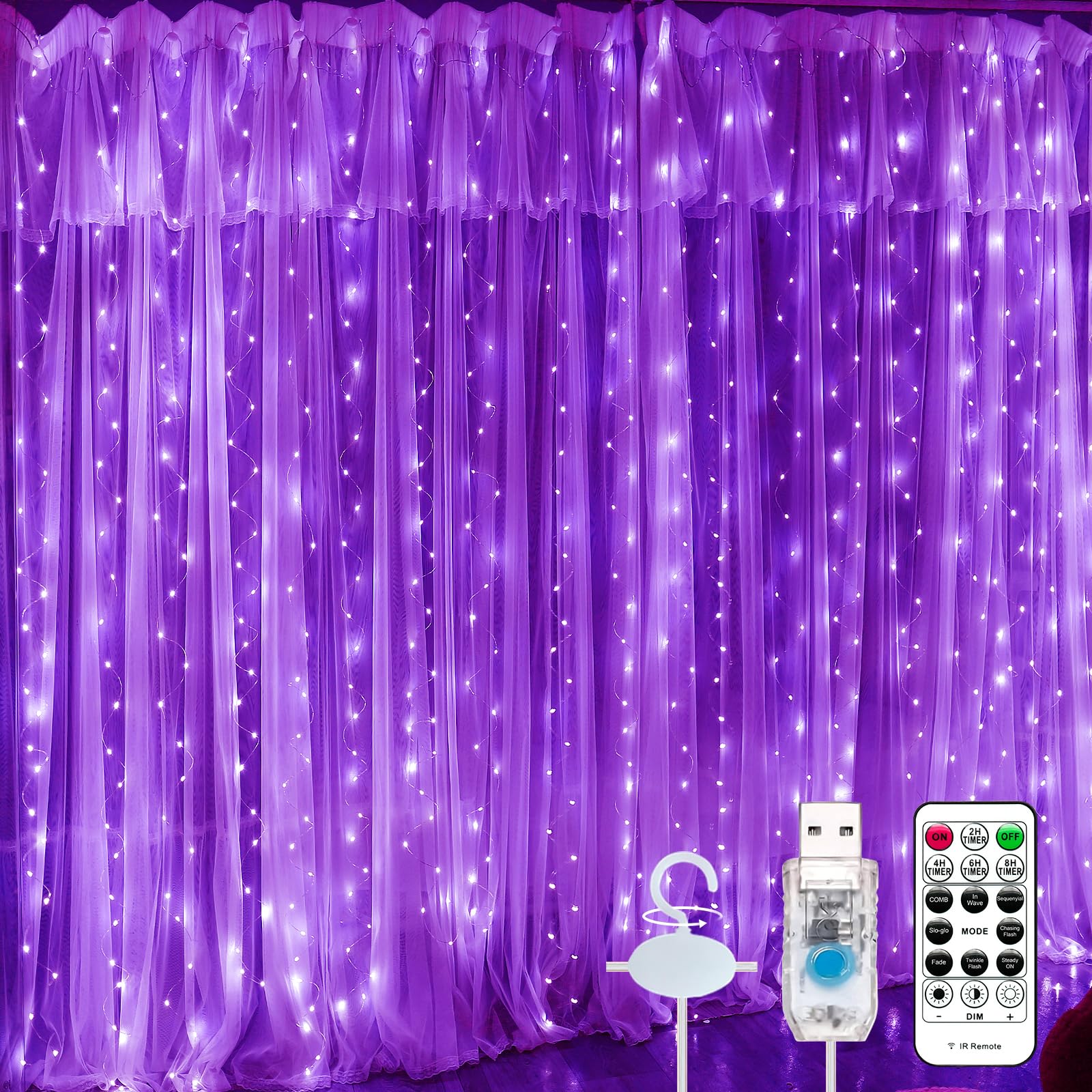 600LED Fairy Curtain Lights