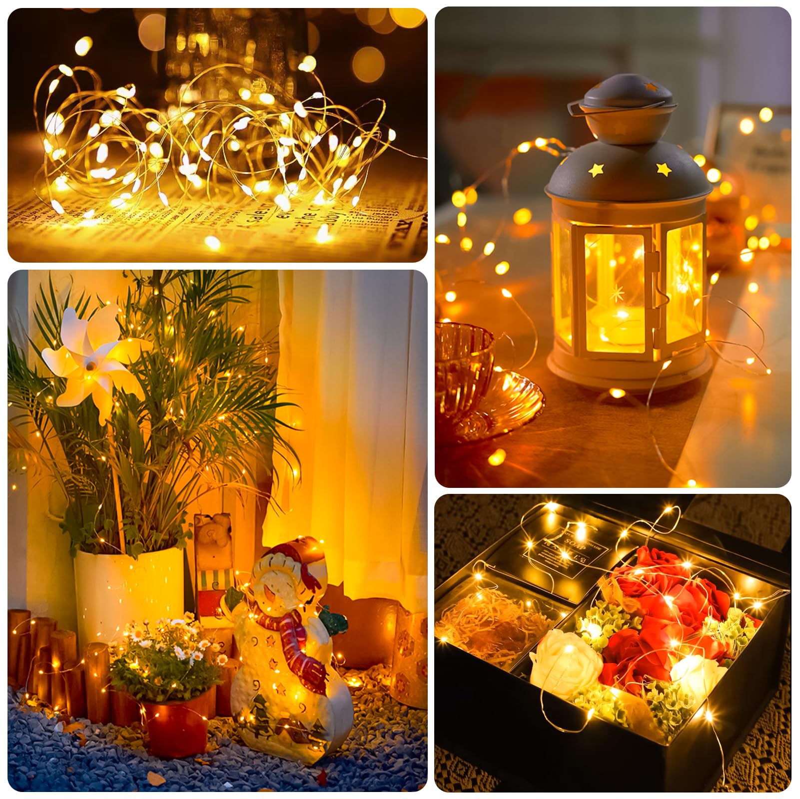 6/12/18 Pack 20LED 7Ft Fairy Lights Battery Operated String Lights