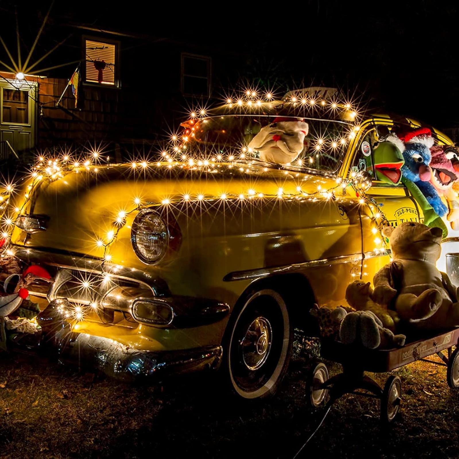 100 Led Christmas Lights 25ft Green Wire